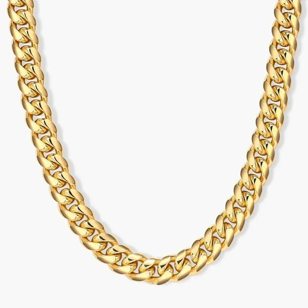 18K Gold Plated Cuban Chain Necklace
